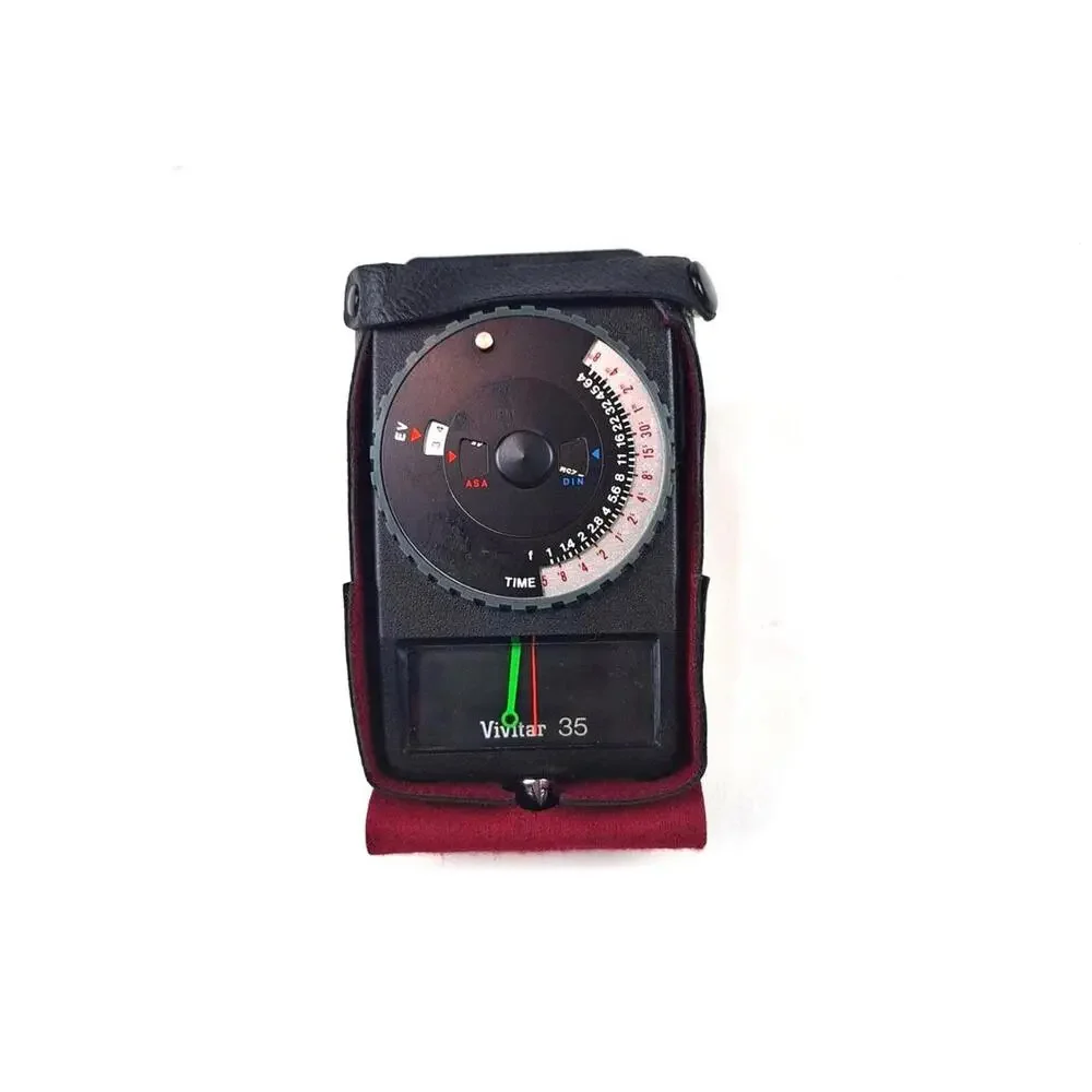 Vivitar 35 Exposure Meter Vintage Handheld Light Meter with Case ASA DIN EV